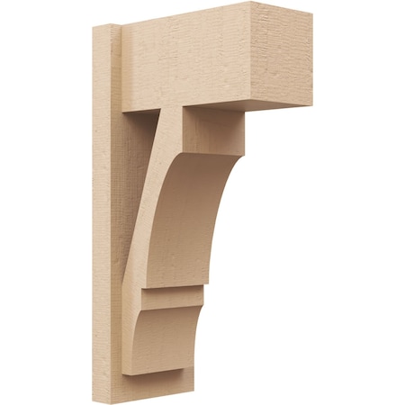 Ekena Millwork 8-in W x 14-in D x 26-in H Balboa Block Rough Cedar Woodgrain TimberThane Outlooker, Primed Tan OUTUR080X14X26BOA44RCPR